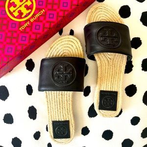 Tory Burch Open Toe Espadrille Slide - Brand New